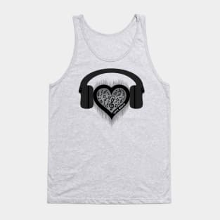 Love Music rhythm heart beat Tank Top